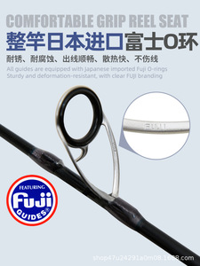 Caña de Pesca de Agua Salada para Slow Jigging de 1.5 Metros, Caña de Spinning y Casting con Portacarretes FUJI y Punta Sólida para Pesca en Alta Mar - Product Image 2
