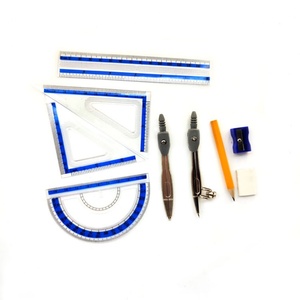 Juego de 9 Instrumentos Matemáticos de Alta Calidad, Precio de Fábrica, Estudios de Geometría, Caja de Metal para Uso Escolar y de Oficina - Product Image 3