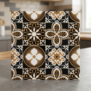 Carreaux de sol en céramique effet marbre poli gris marocain 40x40cm, porcelaine émaillée numérique - Product Image 2