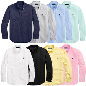 Camicia da <span class=keywords><strong>Uomo</strong></span> in <span class=keywords><strong>Cotone</strong></span> Oxford di Alta Qualità, Lavata, a Maniche Lunghe, con Colletto Rovesciato, Vendita all'Ingrosso - Product Image 1
