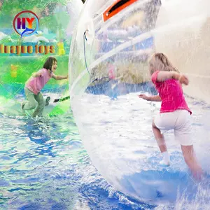 Penjualan terlaris permainan ekstrem bola Zorbing mainan kolam renang menyenangkan panggung kinerja transparan PVC bola berjalan air tiup