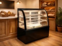 Vitrine Réfrigérée Commerciale RTK à Température Réglable pour Gâteaux, Idéale pour Boulangeries et Supermarchés