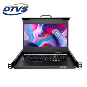 Ondersteuning Dc En Ac Dual Power Input 1u Rack Mount 17.3 Inch Lcd-Display 8 Poorten Voor + Usb Kvm Switch In Voorraad - Product Image 1