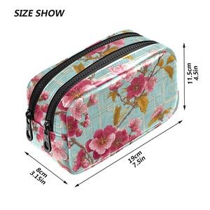 Estuche Escolar Kawaii con Estampado Personalizado de Flores de Cerezo, Doble Capa, con Cierre, Bolsa para Lápices, Portalápices para Niñas - Product Image 3
