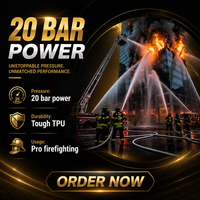 Tuyau d'incendie haute pression 80 mm, 16 bars, tuyau de pompage d'eau en polyester pour camion de pompiers et hydrant