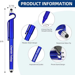 100本入り 3-in-1 ブラックインクジェルペン インスピレーションを与える引用句 オフィス・学校用品 インスピレーションを与えるギフト 励ましの引用句入り筆記用具 - Product Image 6