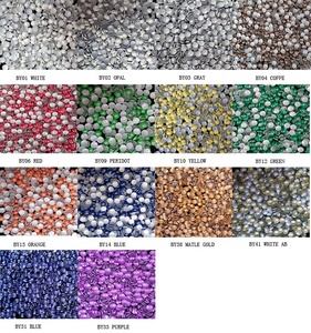 Fábrica Venda Direta Ferro na Cúpula Hot Fix Meia Pérola <span class=keywords><strong>Beads</strong></span> Hot Fix Dome Studs Strass para Vestuário - Product Image 6