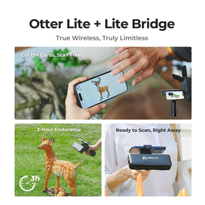 Creality Lite 3D เครื่องสแกนแบบพกพาไร้สาย 0.05 มม. สแกนสีเต็มรูปแบบ ป้องกันการสั่นไหว Lite Wireless เครื่องสแกนไร้สายแบบพกพา - Product Image 5