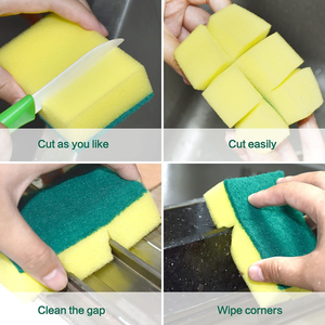 Wholesale Sponge Scouring Pad Rectangle Dishwashing Sponges Scrubbing Household Stove <b>Kitchen</b> Cleaning Products - Product Image 6