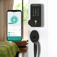 Cerradura Inteligente para Puertas de Acero Inoxidable/Aluminio con Aplicación Tuya, Código Antiespía en la Nube, Contraseña, Llave, Seguridad de Grado A
