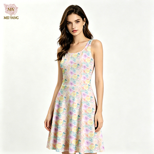 Vestido sin mangas con estampado floral personalizado Meiyang, vestido <span class=keywords><strong>de</strong></span> verano, vestido acampanado <span class=keywords><strong>de</strong></span> línea A, vestido tipo pinafore, ropa <span class=keywords><strong>de</strong></span> <span class=keywords><strong>mujer</strong></span> - Product Image 6