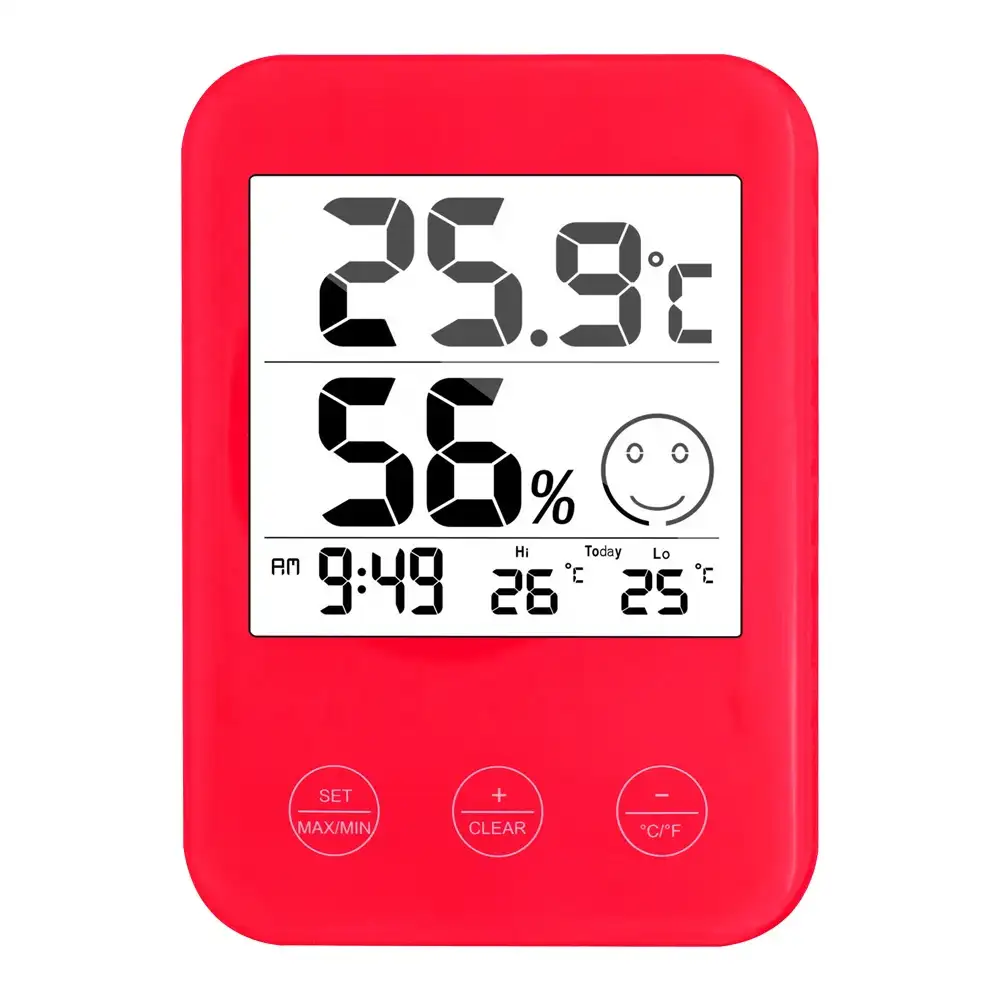 ניטור מזג אוויר שעון דיגיטלי גדול LCD צבע מסך רב מיני שעון הברומטר מדחום מדדי לחות
