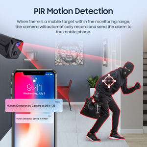 3MP Wifi pin Mini CCTV Hidden <span class=keywords><strong>Camera</strong></span> với tầm nhìn ban đêm và chuyển động theo dõi mạng gia đình Hệ thống an ninh nhà - Product Image 4