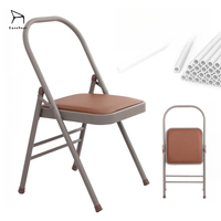 Chaise de yoga robuste en gros avec support dorsal amovible pour la méditation et l'inversion