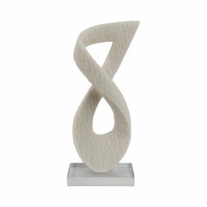 Scultura astratta a forma di anello con base in cristallo per decorare casa, ufficio e soggiorno - Product Image 4
