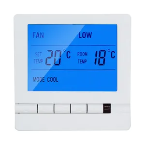 Central air-conditioning fan heating and cooling intelligent thermostat digital thermostat LCD adjustment