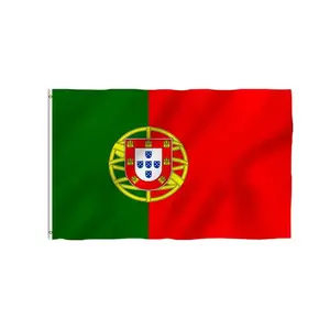 맞춤형 베스트 셀러 제품 3 * 5FT 더블 스티치 폴리에스터 로고 프린트 포르투갈 국기