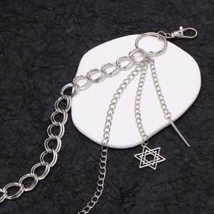 Chaîne de taille style hip-hop en métal, double couche, en alliage de zinc, accessoire décontracté pour pantalon - Product Image 4