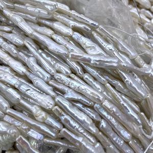 4x25mm <span class=keywords><strong>Biwa</strong></span> perla de agua dulce barroca Natural blanco Pipa perlas accesorios de bricolaje - Product Image 5