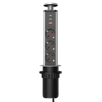 Prises de courant allemandes modernes Cuisine 1 1 USB 2 Type-C PD 67W QC Chargement industriel 16A 1.8m Cuivre/Aluminium SDK