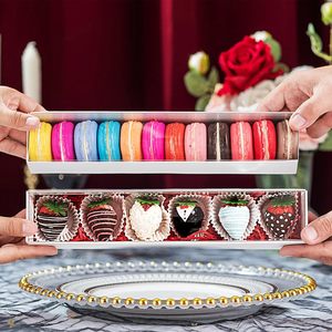 Boîtes en papier longues pour fraises enrobées de chocolat avec fenêtre transparente pour macarons, chocolats, truffes, biscuits, bombes au cacao, boules de gâteau - Product Image 6