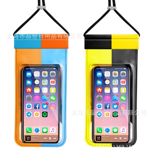 Étui étanche pour smartphone en TPU compatible avec écran tactile, idéal pour les voyages en extérieur et la plongée, bleu avec cordon - Product Image 2