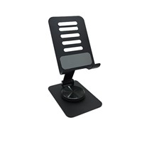 Support de téléphone portable rotatif à 360 degrés, entièrement en métal, réglable en hauteur, pliable, support de tablette de bureau pour iPhone, iPad, Samsung
