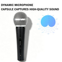 Microphone dynamique cardioïde SM58S avec interrupteur marche/arrêt, pour performances live et en studio, pour chanteurs, conférenciers et utilisation sur scène