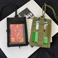 Porte-cartes en nylon durable avec cordon de cou, pochette de poitrine, porte-badge d'identification, emplacement pour stylo, format pratique pour une utilisation quotidienne en extérieur