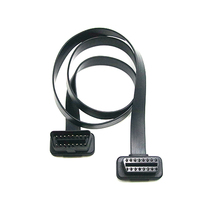 Câble OBD 12V mâle-femelle 16 broches, forme plate, câble OBD2 assemblé, câble d'extension OBDII de SETOCONT ST-SOC-511A 60CM