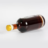 Botellas de vidrio Polo redondeadas de 500ml con tapas de tapón de corcho de 19mm para jugo de fruta, agua mineral, licores, vino, cordiales