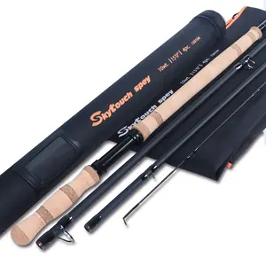 Dubbele Hand 15ft 10wt 4Pc Vliegvissen Spey Staaf