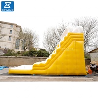 Glissière d'eau gonflable commerciale avec la glissière de château de videur de piscine d'eau