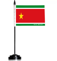 Drapeaux de bureau de la Guadeloupe, petits drapeaux de table miniatures avec mât noir, décoration pour la maison et le bureau, célébrations de festivals