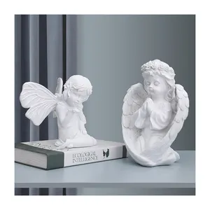 Nordic blessing prayer angel with wings lovely elf resin ornaments living room dining room TV cabinet decoration