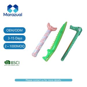 Marazual Crocodile Pool Noodle Galleggiante Gonfiabile in PVC per Bambini, per <span class=keywords><strong>Piscina</strong></span> e Spiaggia Estiva - Product Image 1