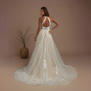 TEENYEE Sexy con paillettes e lustrini con scollo all'americana abiti da <span class=keywords><strong>sposa</strong></span> da <span class=keywords><strong>sposa</strong></span> con scollo a V abiti da sera per <span class=keywords><strong>sposa</strong></span> - Product Image 2