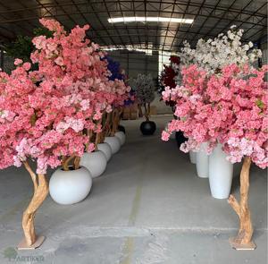 Árbol de Magnolia Artificial <span class=keywords><strong>Blanco</strong></span> para Interiores con Material de Madera y Flores de Cerezo de Imitación para Decoración de Restaurante, Hotel y Hogar - Product Image 1