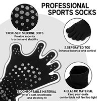 Chaussettes de sport antidérapantes en coton avec logo personnalisé, coussinets pour les orteils, pour yoga, pilates, gym, football, basketball, soccer
