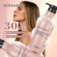 Traitement à la kératine sans formaldéhyde pour la maison et le salon, formule personnalisée, avec huile de noix de coco, 3 en 1, lissage longue durée pour les cheveux afro