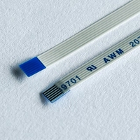 Kabel FFC Kustom 6-Pin 1.0mm, Perakitan Kabel FFC Berisolasi PVC, Kabel Pipih Fleksibel untuk Laptop, Harness Kabel Tembaga