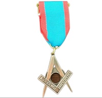 Badge d'honneur personnalisé en aluminium pour le golf, médaille, insigne de vêtement, épingle de revers, badge de ruban personnalisé avec épingle de sécurité