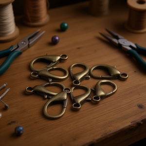 Ilan Lobster Clasps 16mm Antique <b>Bronze</b> 8pc Jewelry Findings Durable Classic <b>Drop</b> Shape Metal Plating - Product Image 2