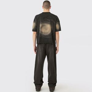 เสื้อยืดทรงบ็อกซี่โอเวอร์ไซส์ผ้าคอตตอน 100% หนานุ่ม แบบลำลอง ซักแล้ว ทรงบ็อกซี่สำหรับผู้ชาย เสื้อยืดเปล่าทรงบ็อกซี่ - Product Image 3