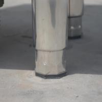 Évier professionnel en acier inoxydable robuste pour serpillères, capacité de charge 300 kg/m, résistant à la rouille, avec canal de drainage autoportant