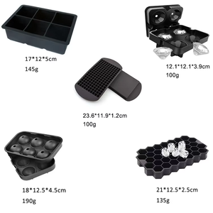 Eco-Friendly Flexible Reusable Portable Cheap Square Silicone <b>Ice</b> Cube Tray Removable Lid Homemade DIY <b>Ice</b> <b>Maker</b> Mold BPA Free - Product Image 3