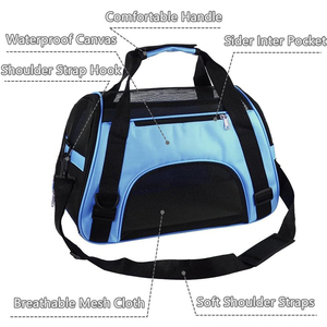 Transporteur pour animaux de compagnie approuvé par la compagnie aérienne souple pliable chiot chien chat transporteur avec maille respirante pour petits chats moyens chiens lapins - Product Image 3
