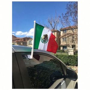Drapeau de voiture mexicain 100 % polyester, impression couleur intégrale 12x18 pouces, haute qualité, pas cher, pour extérieur - Product Image 6