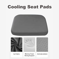Coussins de siège portables carrés en mousse à mémoire de forme rafraîchissante, 4 cm d'épaisseur, avec housse amovible et lavable, respirants, pour soulager la pression