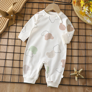 Tutina per Neonati Primavera/Autunno in Cotone Pettinato, Pigiama Unisex a Maniche Lunghe Senza Cuciture per Neonati - Product Image 3